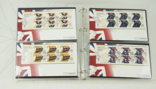 A folder containing London 2012 Team GB Gold Medal Winners First Day Covers