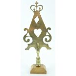 A 19th century West Country Friendly brass stave head, Stourton Caundle, Dorset,