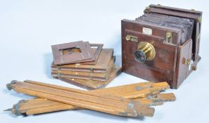 A wet plate camera by Meagher, labelled 'manufacturer 21 Southampton Row, High Holborn, London WC',