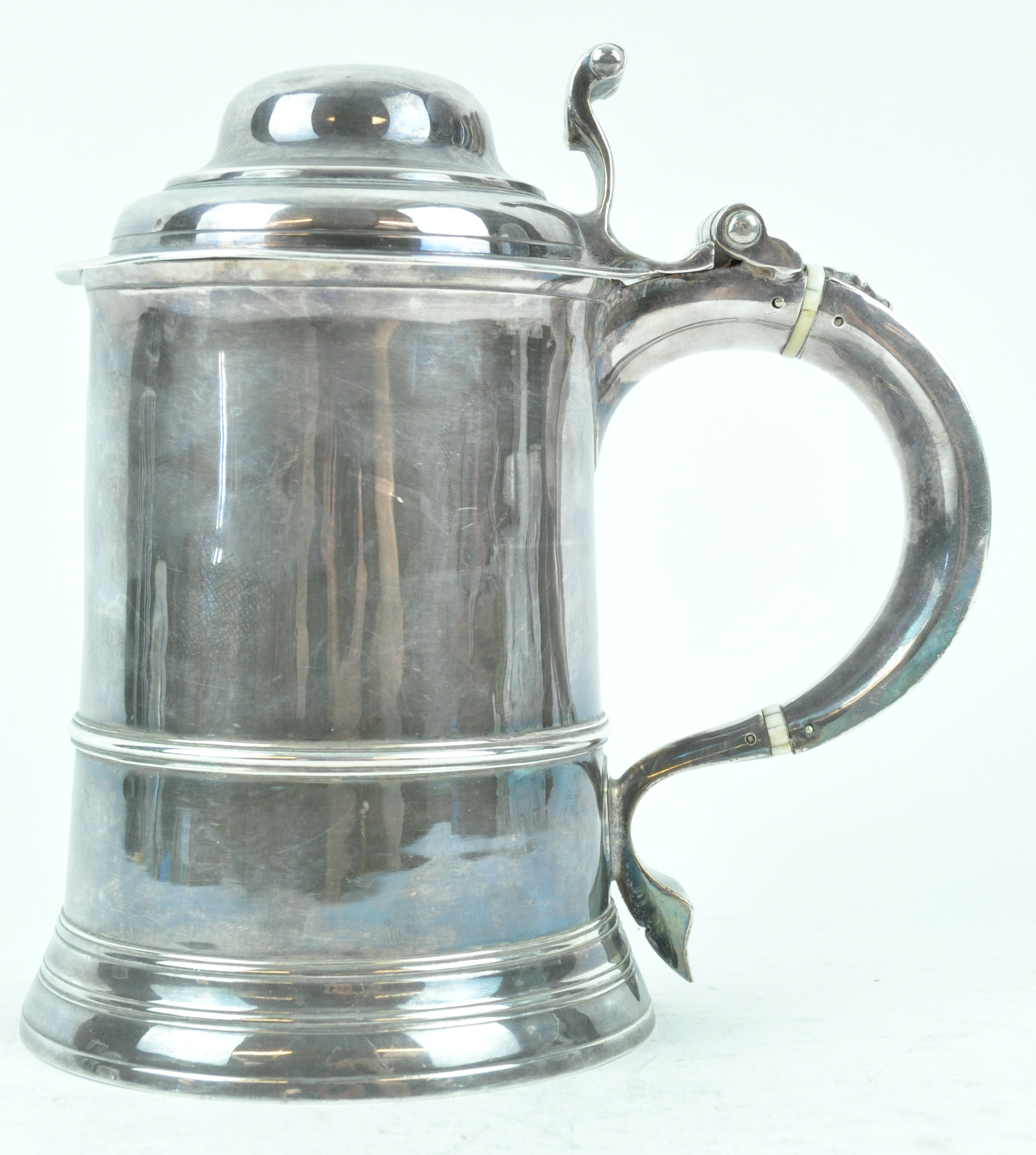 A silver tankard, of tapering cylindrical form, - Image 5 of 7