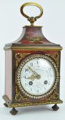 A French mantel clock, the eight day movement marked 'Medaille d'Argent 1889', striking on a gong,