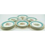 A Royal Worcester part dessert service, late 19th century, impressed marks,