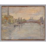 Attributed to Robert Henni, Le Pont Alexandre III, Paris, oil on canvas,