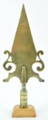 A 19th century West Country Friendly brass stave head, Walton near Street,