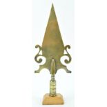 A 19th century West Country Friendly brass stave head, Walton near Street,