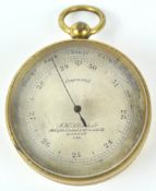 A late 19th century pocket barometer, by J H Steward, London, 6.