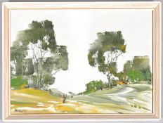 George Deakins, oil on board, landscape, signed bottom left, 28.5cm x 39.