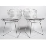 Harry Bertoia - Knoll - Bertoia Side Chair - BE49 - A pair of retro vintage industrial polished