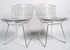 Harry Bertoia - Knoll - Bertoia Side Chair - BE49 - A pair of retro vintage industrial polished