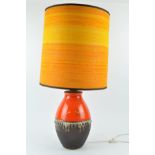 Carstons; a 1960's retro vintage West German pottery lamp,