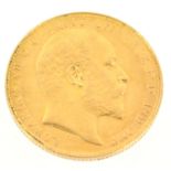 A full sovereign coin, dated 1908 8.