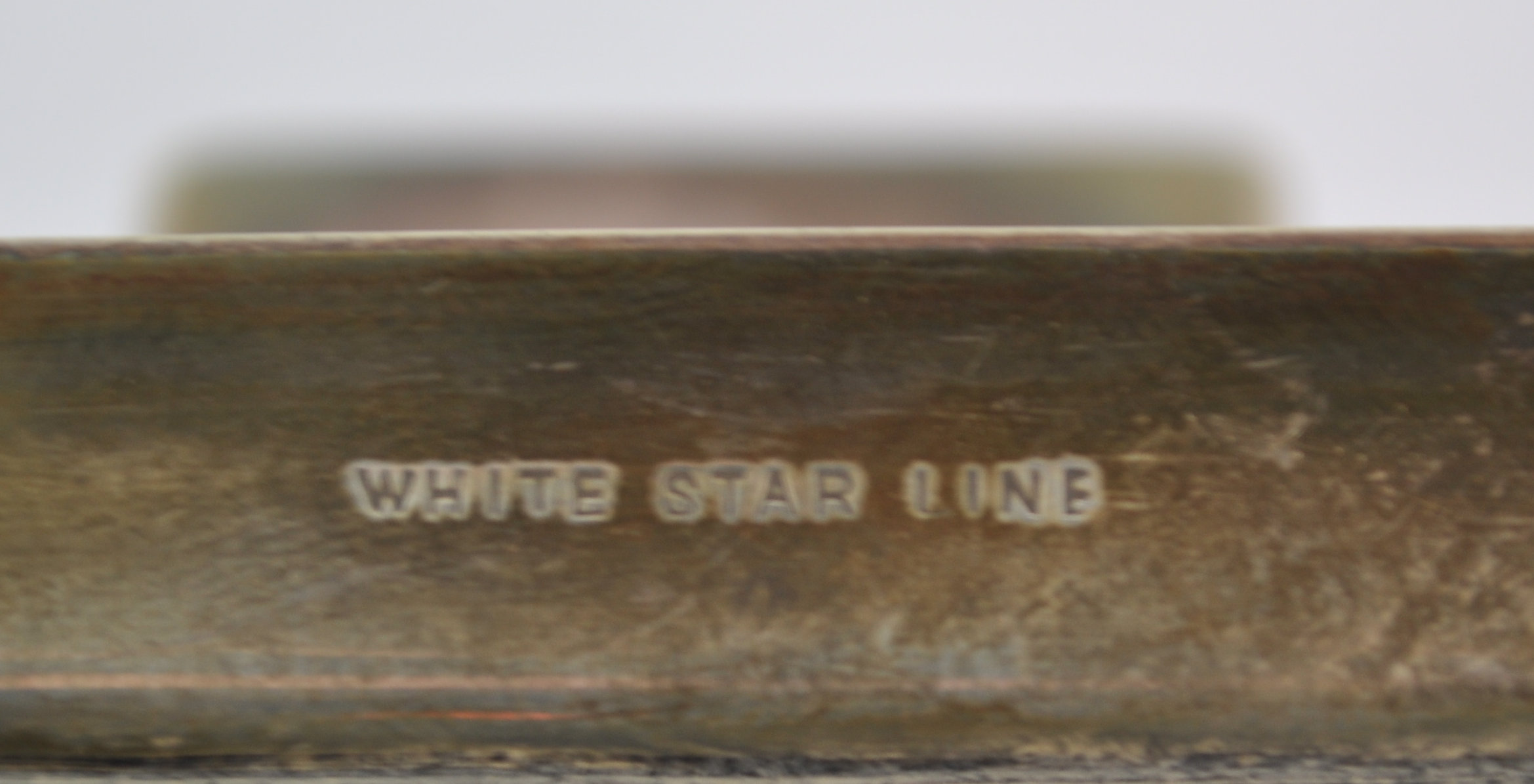 A silver plated White Star Line match box holder of rectangular form, on a shaped octangular base, - Image 4 of 5