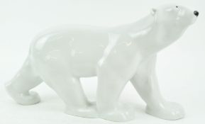 A Russian porcelain polar bear,