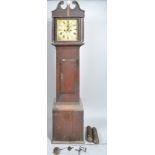 A 19th century Long case clock, the enamel dial with date aperture and records dial,