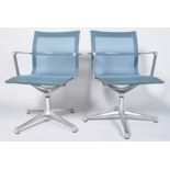 ICF - UNA chair - A pair of contemporary designer Eames style Italian swivel desk chairs /