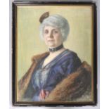 A Fuks, pastel on canvas, Portrait of a Lady, signed upper right, 62.5cm x 49.