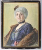 A Fuks, pastel on canvas, Portrait of a Lady, signed upper right, 62.5cm x 49.