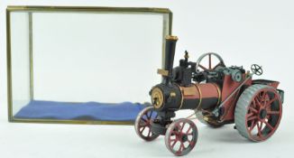 A model traction engine 'Royal Charter', in glazed case, 13cm high x 18.