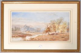 H Earp, River landscape, watercolour and body colour, signed lower right 23.