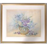 Marion Broom, Still Life with flowers, watercolour, signed lower right,