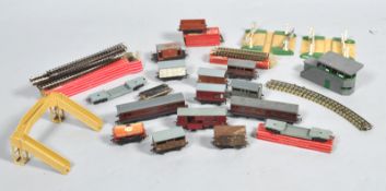 A collection of Hornby Dublo, mainly rolling stock, some boxed and some track,