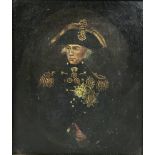 English school,19th century, Portrait of Admiral Lord Nelson, oil on canvas,18cm x 16cm.