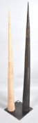 A carved wooden floor standing sculpture by Carol Sinclair, 2000, ex Wilson Stephens Fine Art,