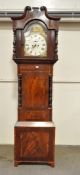A mid 19th century mahogany long case clock, the 33cm painted dial enscribed J Bloor,
