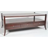 Baker Furniture - Barabara Barry collection - A contemporary American large mahogany two tier