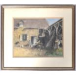 Jan Godman, The farm , Normandy,pastel, signed lower right 23cm x 29.