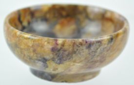 A Derbyshire Blue John bowl, 3cm high x 6.