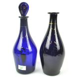 A Bristol Blue glass brandy decanter and stopper, 23.