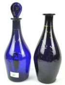 A Bristol Blue glass brandy decanter and stopper, 23.