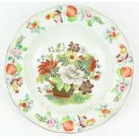 An early 19th century creamware children's plate,