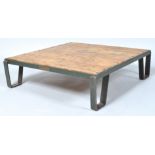 An Industrial iron mounted palette table, marked MGK Engineering, Birmingham, WO64 6858,