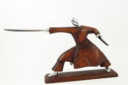 A Ziganof stylised metal and resin figure of a Samurai,