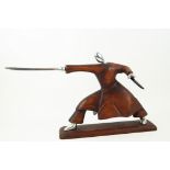 A Ziganof stylised metal and resin figure of a Samurai,