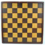 A 19th century chess board, in rosewood and beech,