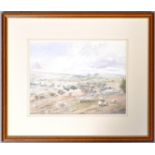Rowland hill, Dunbery from Winsford hill,watercolour,signed lower left 22.