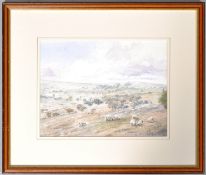 Rowland hill, Dunbery from Winsford hill,watercolour,signed lower left 22.