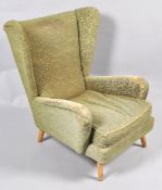 Howard Keith - HK furniture a 1960's retro vintage wingback lounge chair/armchair having a winged