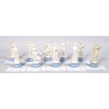 Ten Wedgwood Jasperware models of classical muses, from a limited edition of 12,500,