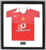 A signed Manchester United 2006 squad football shirt