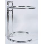 After Eileen Gray - E1027 - A contemporary chrome occasional / side table of tubular chromed metal