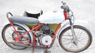 A Villiers engined motorbike and side car