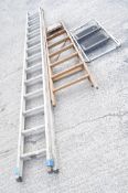 Two step ladders and full size extendable ladder