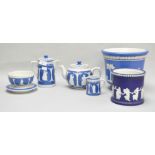 A group of Jasperware style pieces,