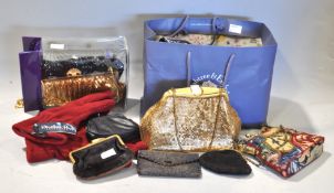A collection of ladies purses,