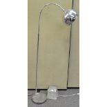 A contemporary arc standard lamp, 145cm high,