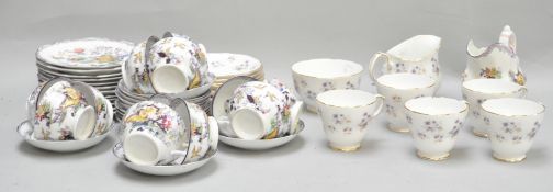 Two part tea services to include Duchess Woodside
